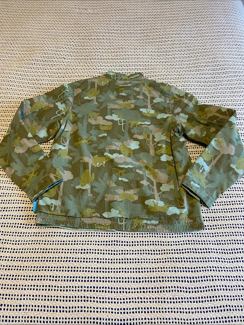 Oilily Kids Camo Ripstop Wildlife Research Full Zip-Up Size 7- 8 year old child